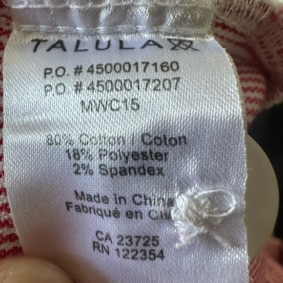 Talula Aritzia Size 4 Pink Striped Sailor High Waist Shorts Button Front - Picture 6 of 6